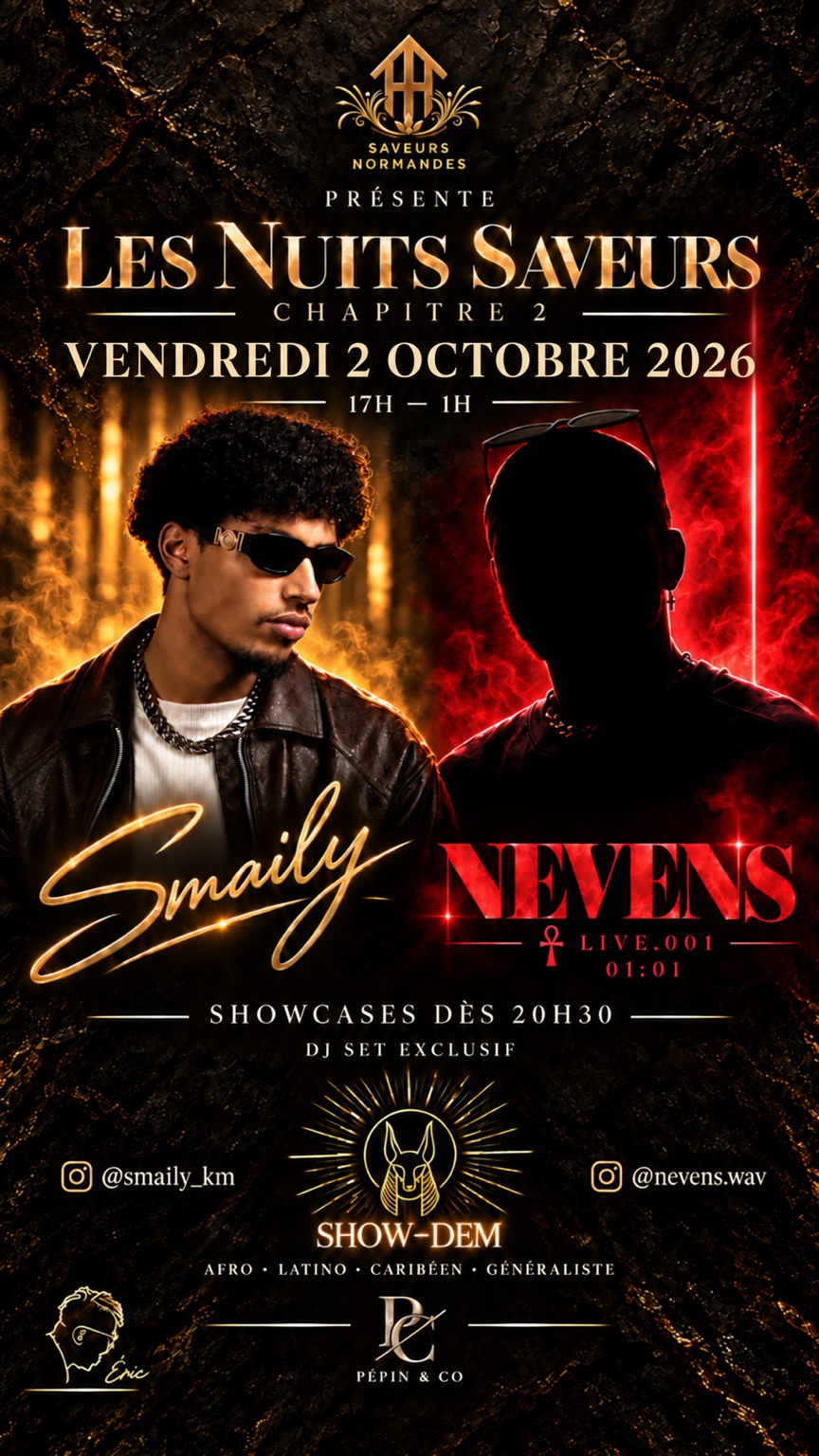 Affiche Smaily & Nevens — vendredi 2 octobre