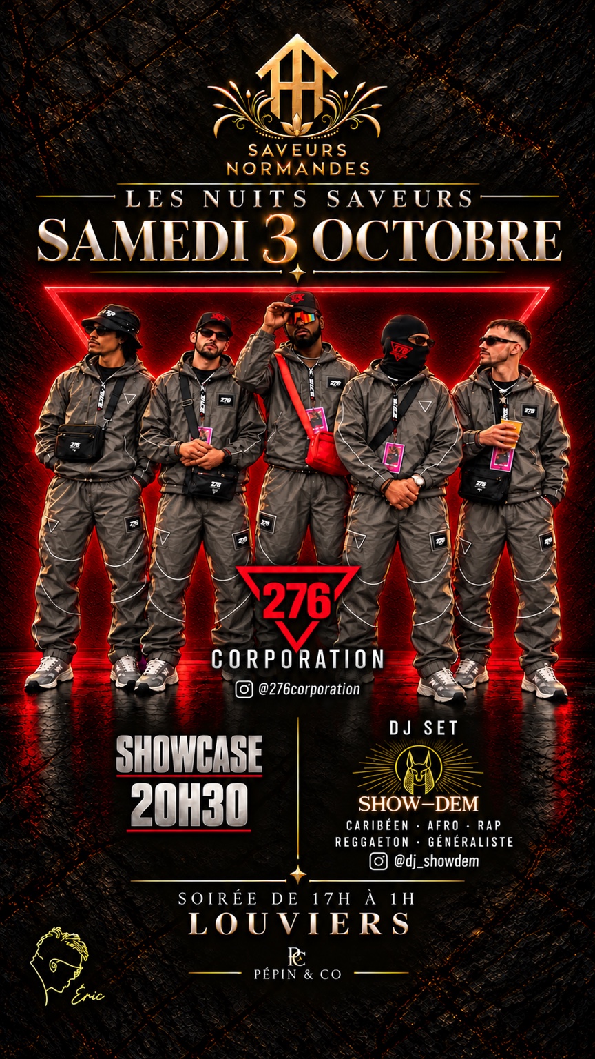 Affiche 276 Corporation — samedi 3 octobre